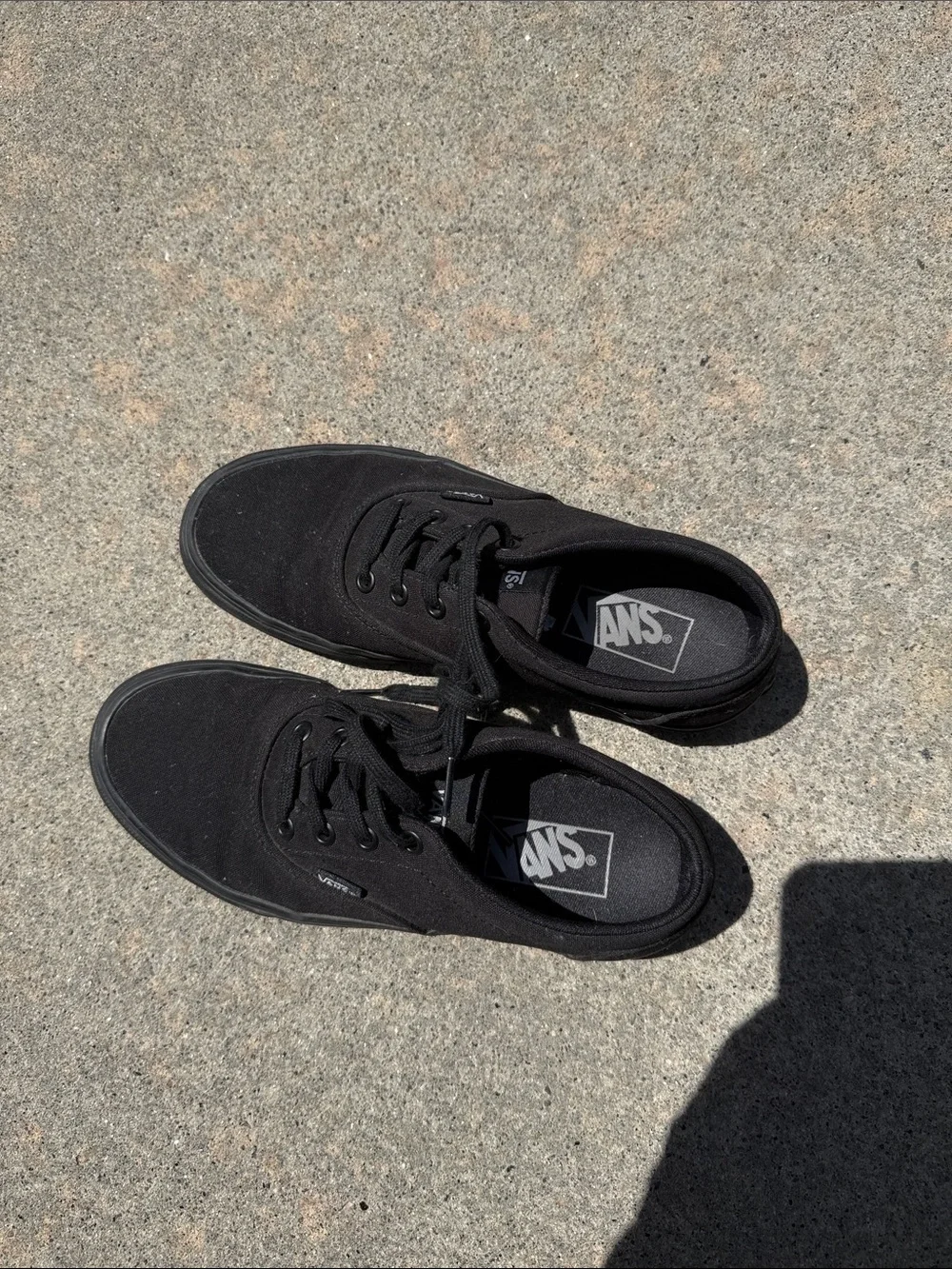 Vans Black Low-Top Canvas Sneakers